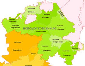 Карта Новой Москвы 2025, где есть Московская Прописка.