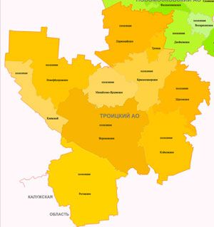 Карта Новой Москвы 2025, где есть Московская Прописка.